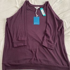 Market Spruce Plus Size 3/4 Sleeve brushed knit top